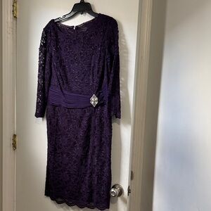 Cachet Deep Purple Lace Wedding Dress